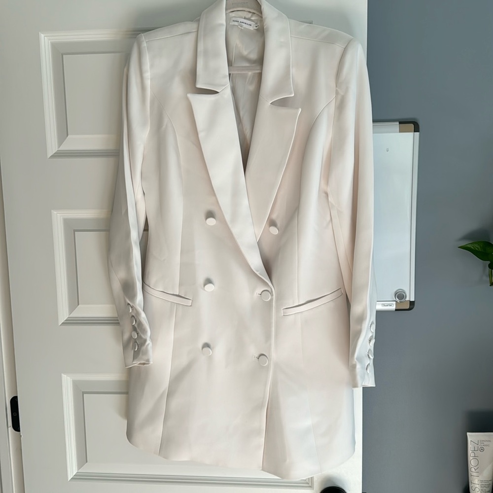 White Blazer Dress- Good American